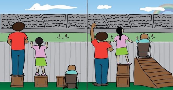 illustration of equity vs equality