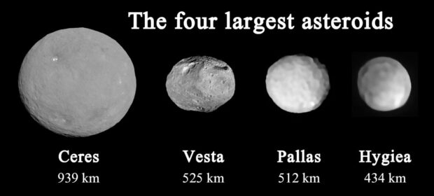 the four largest asteroids