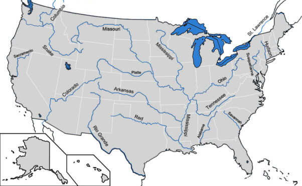 map of major rivers in the usa