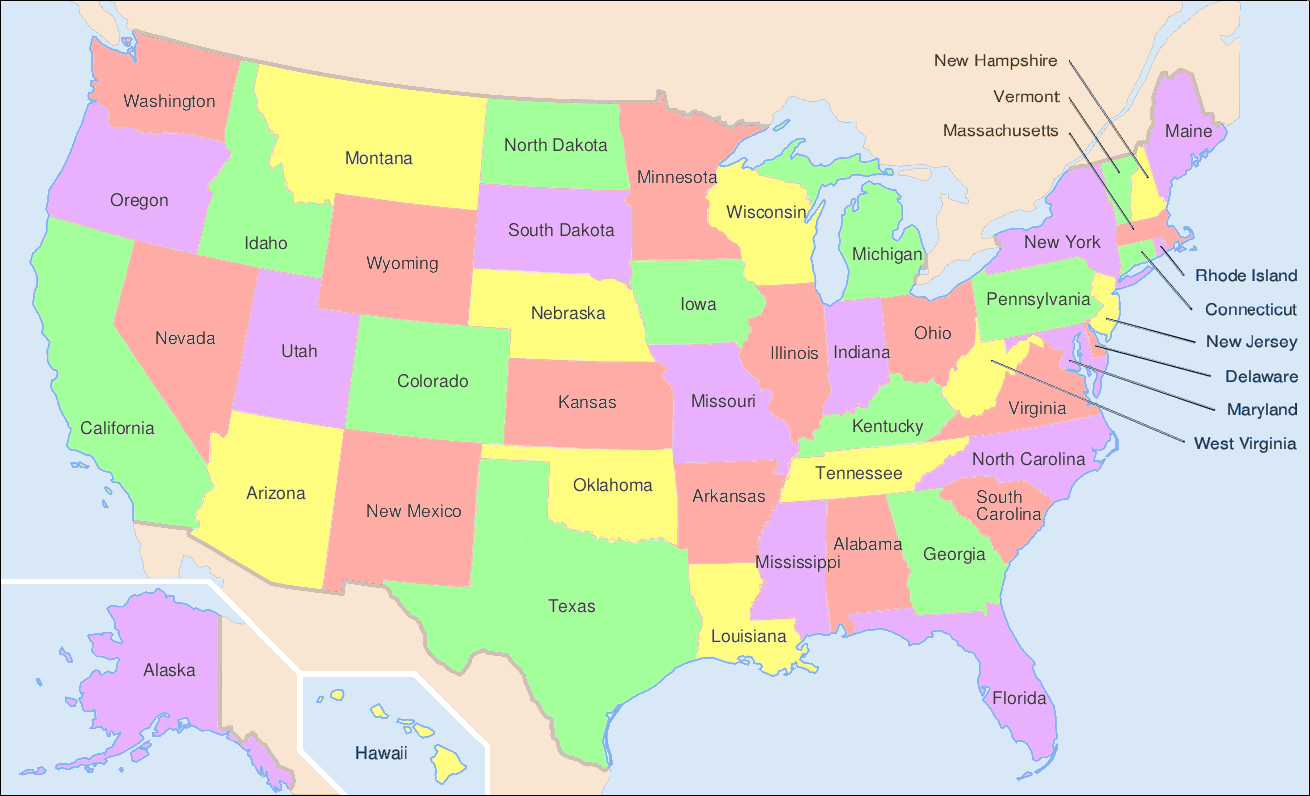 map of the usa