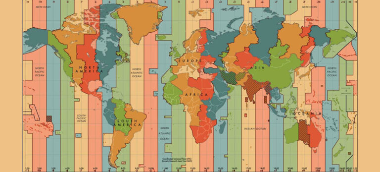 Time Zones of the Earth: Map and How to do Calculation