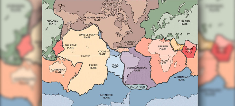 tectonic plates map